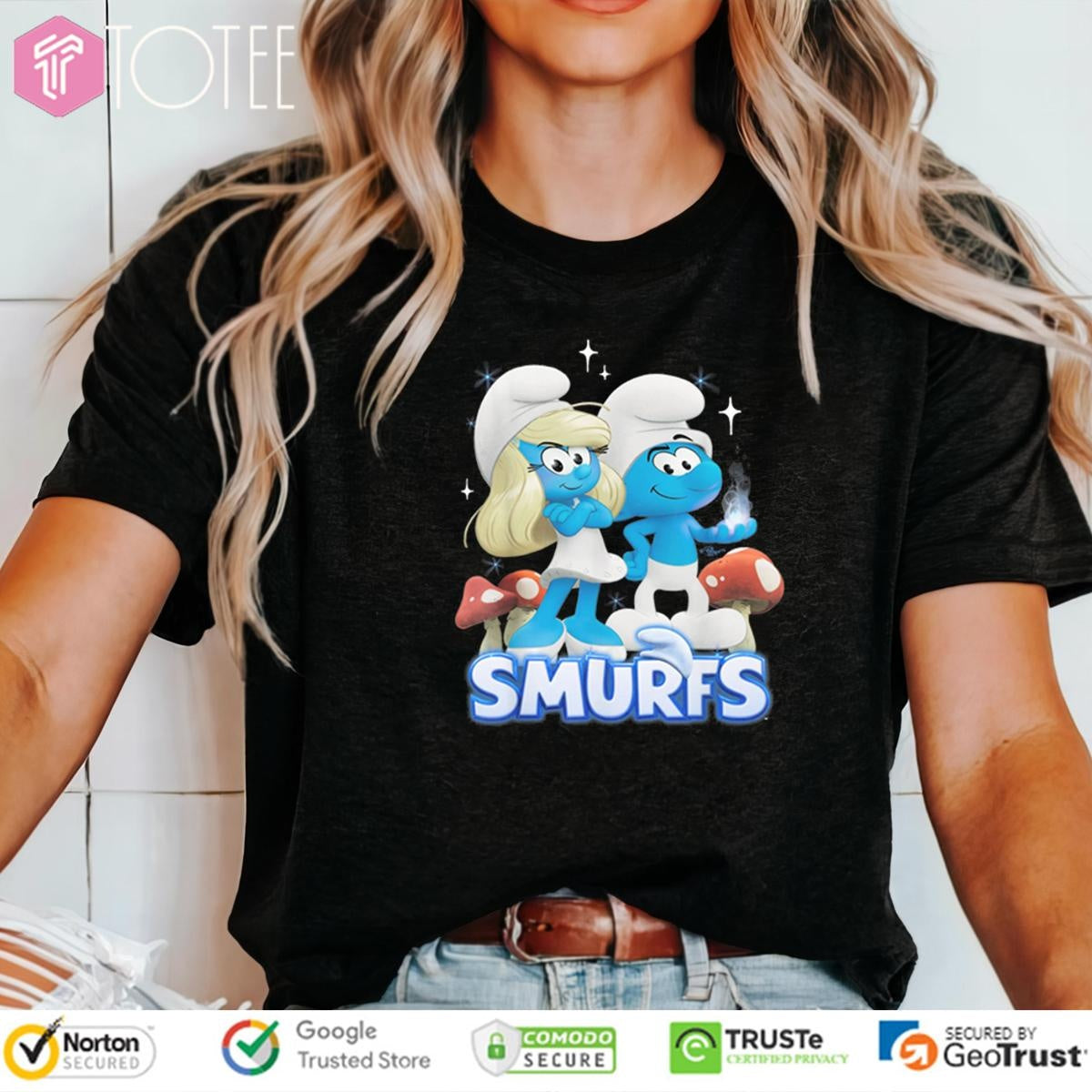Smurfette No Name Smurfs Movie Cartoon T-shirt
