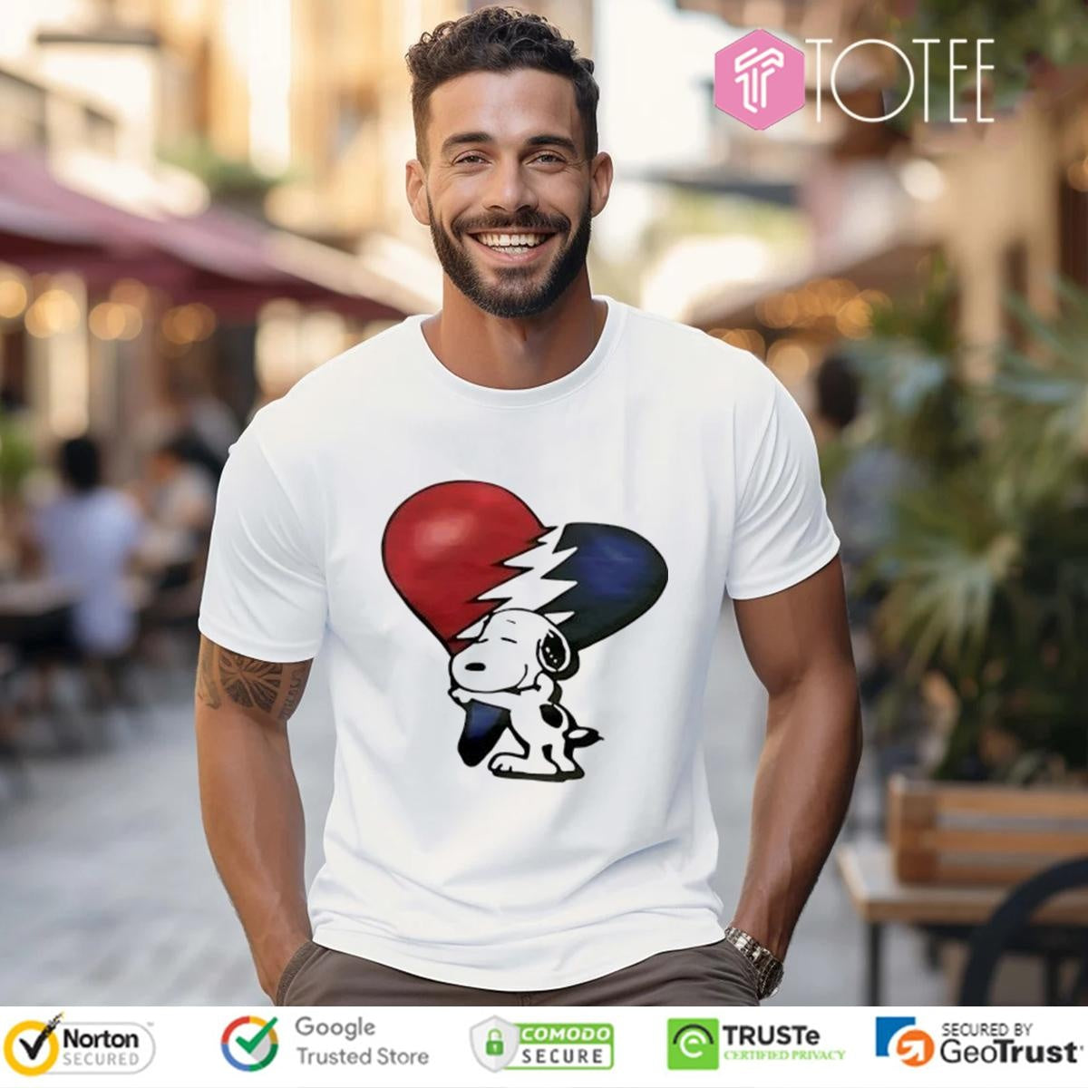 Snoopy Hug Grateful Dead Heart T-shirt