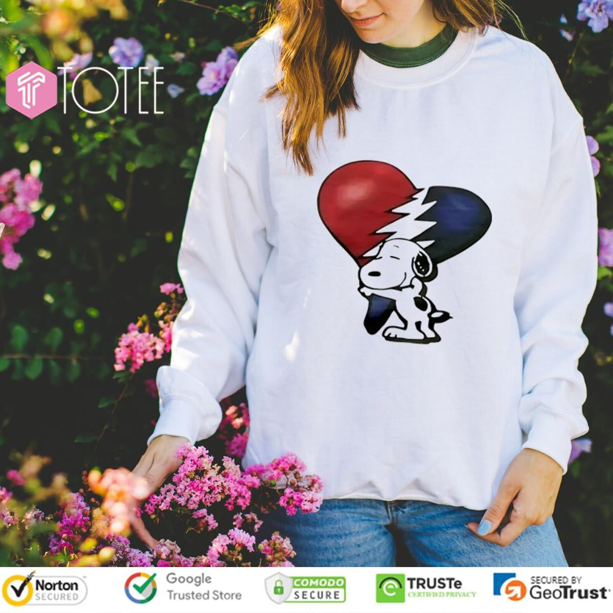Snoopy Hug Grateful Dead Heart T-shirt