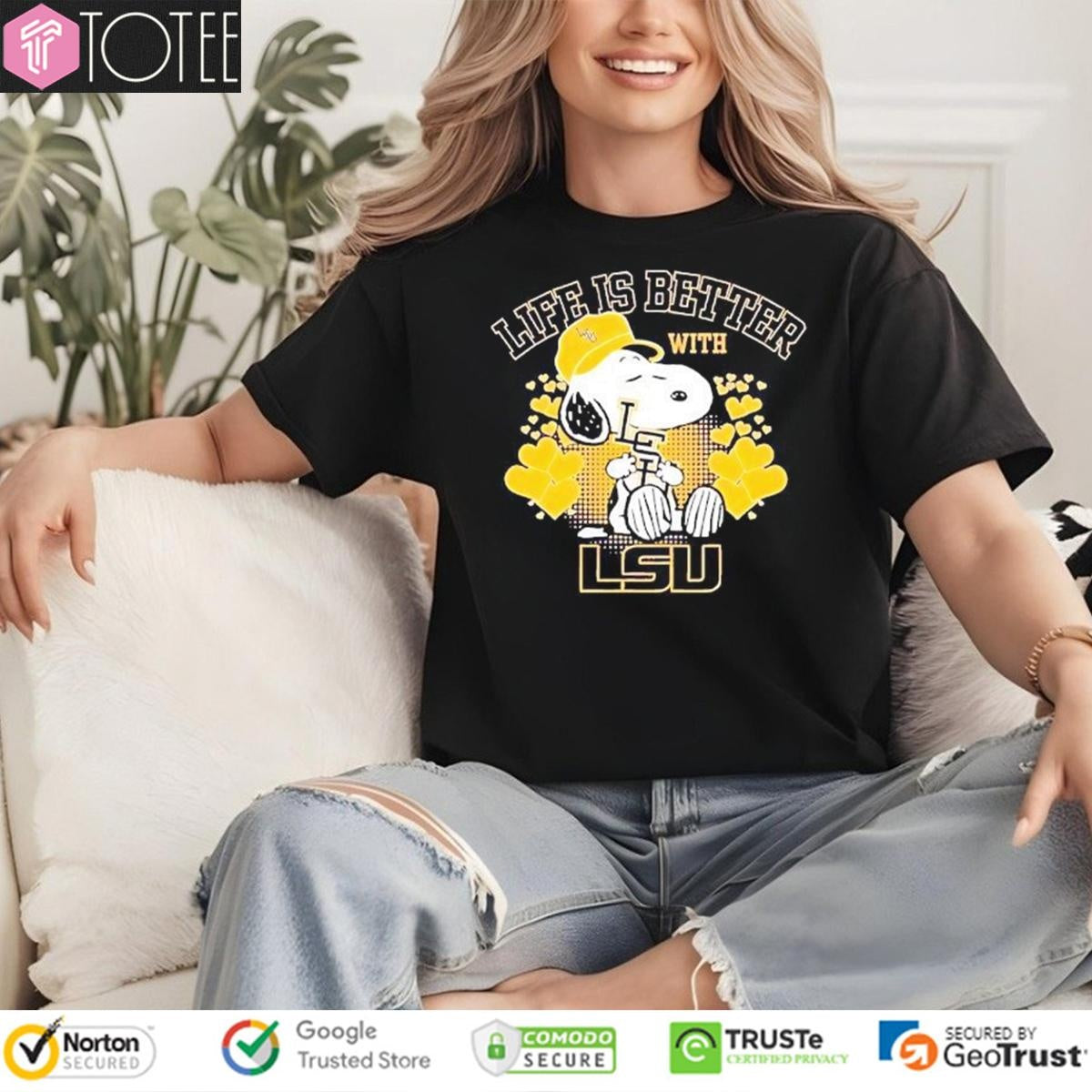 Snoopy Life Is Better With Ls U Baseball T-shirt