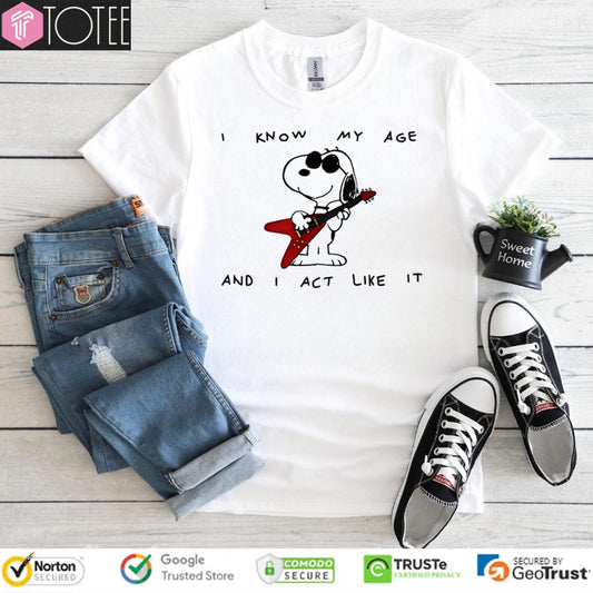 Snoopy Olivia Rodrigo I Know My Age And I Act Like It T-shirt