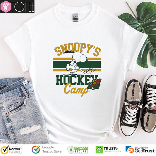 Snoopys Minnesota Wild Hockey Camp T-shirt
