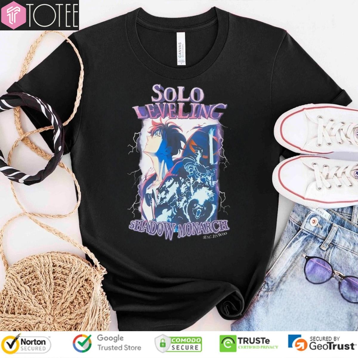 Solo Leveling Shadow Monarch Lightning Sung Jin Woo T-shirt