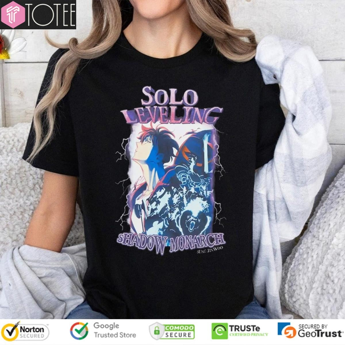 Solo Leveling Shadow Monarch Lightning Sung Jin Woo T-shirt