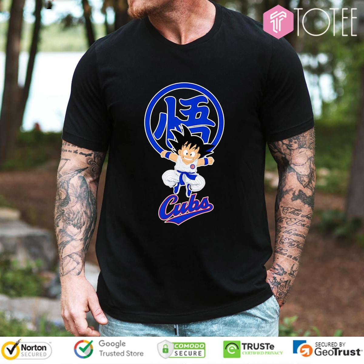 Son Goku Dragon Ball Z Chicago Cubs Baseball T-shirt