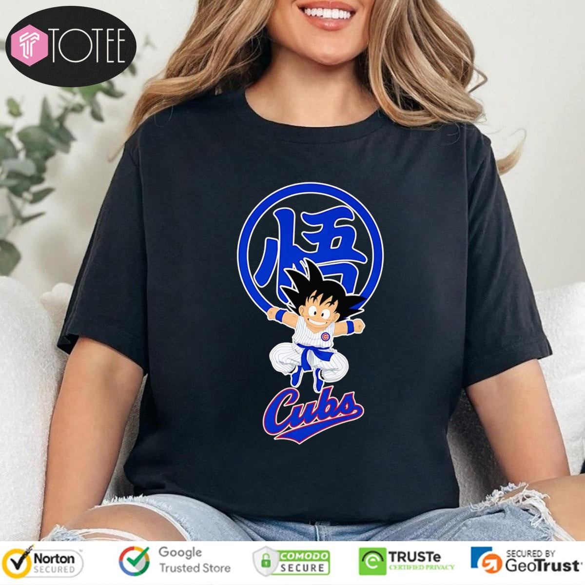 Son Goku Dragon Ball Z Chicago Cubs Baseball T-shirt