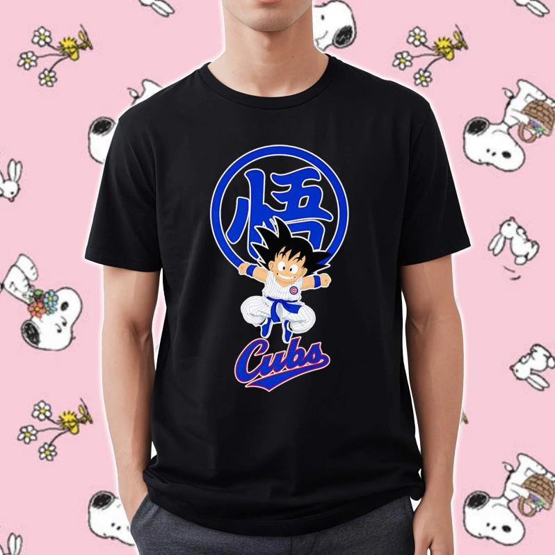 Son Goku Dragon Ball Z Chicago Cubs Baseball T-shirt