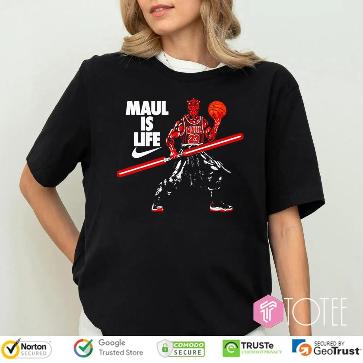 Star Wars Darth Maul Is Life Nike Logo T-shirt
