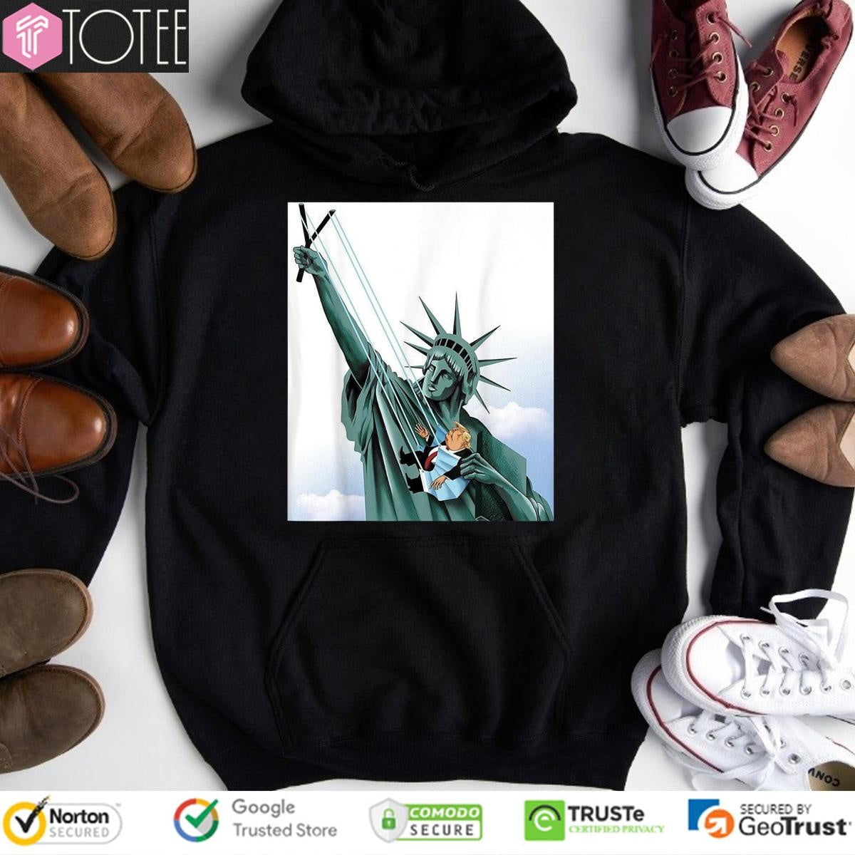 Statue Of Liberty Shoot Trump Sling T-shirt