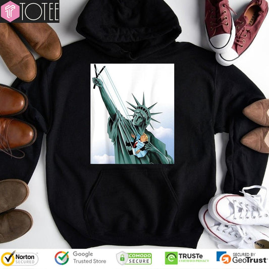 Statue Of Liberty Shoot Trump Sling T-shirt