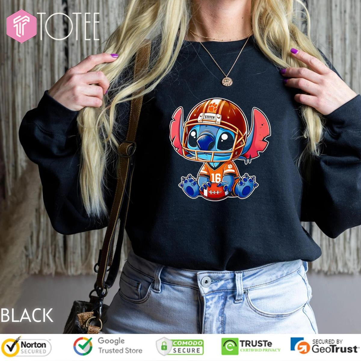 Stitch Clemson Tigers Football T-shirt