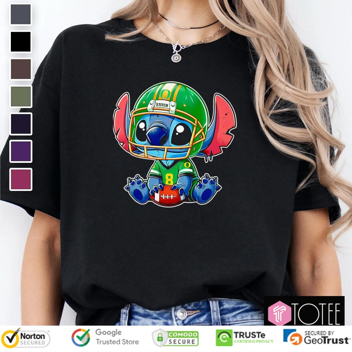 Stitch Oregon Ducks Football T-shirt