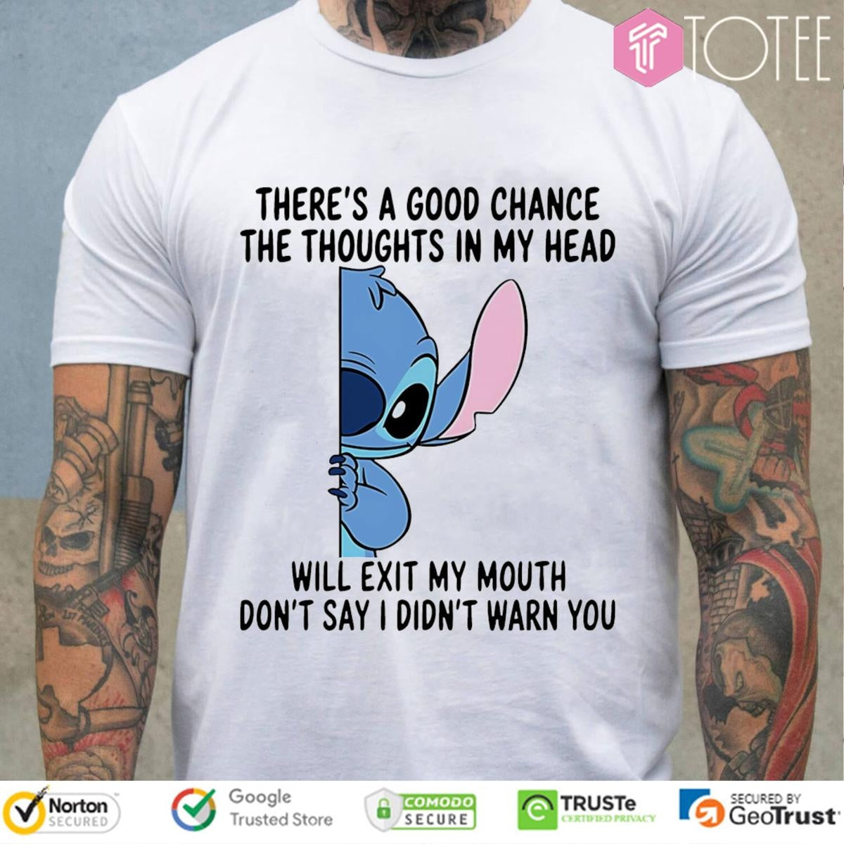Stitch Theres A Good Chance The Thoughts In My Head Will Exit My Mouth T-shirt