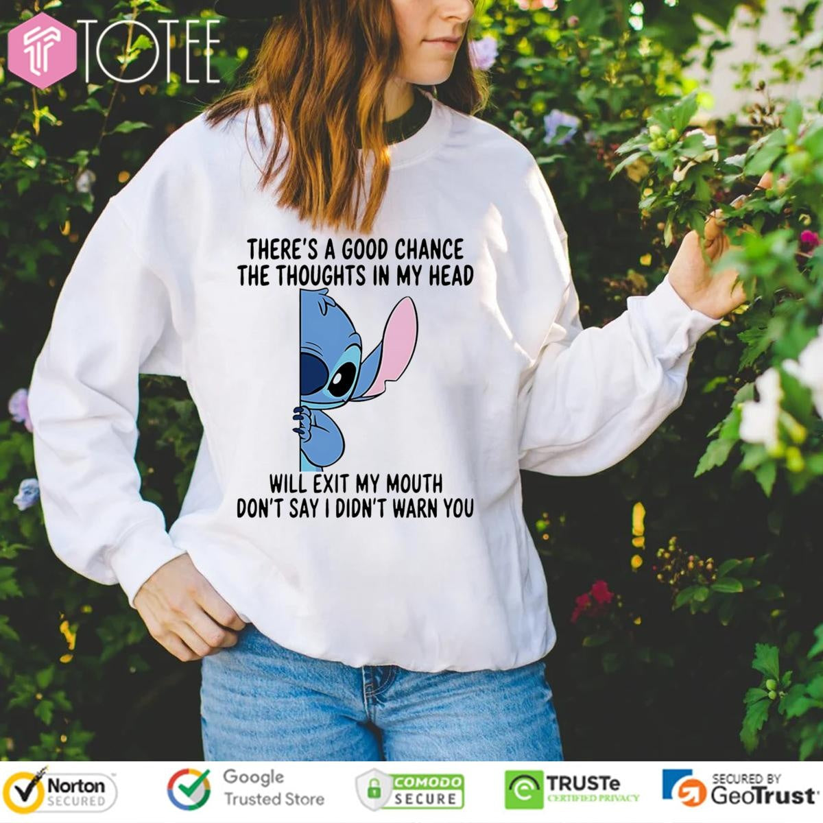 Stitch Theres A Good Chance The Thoughts In My Head Will Exit My Mouth T-shirt