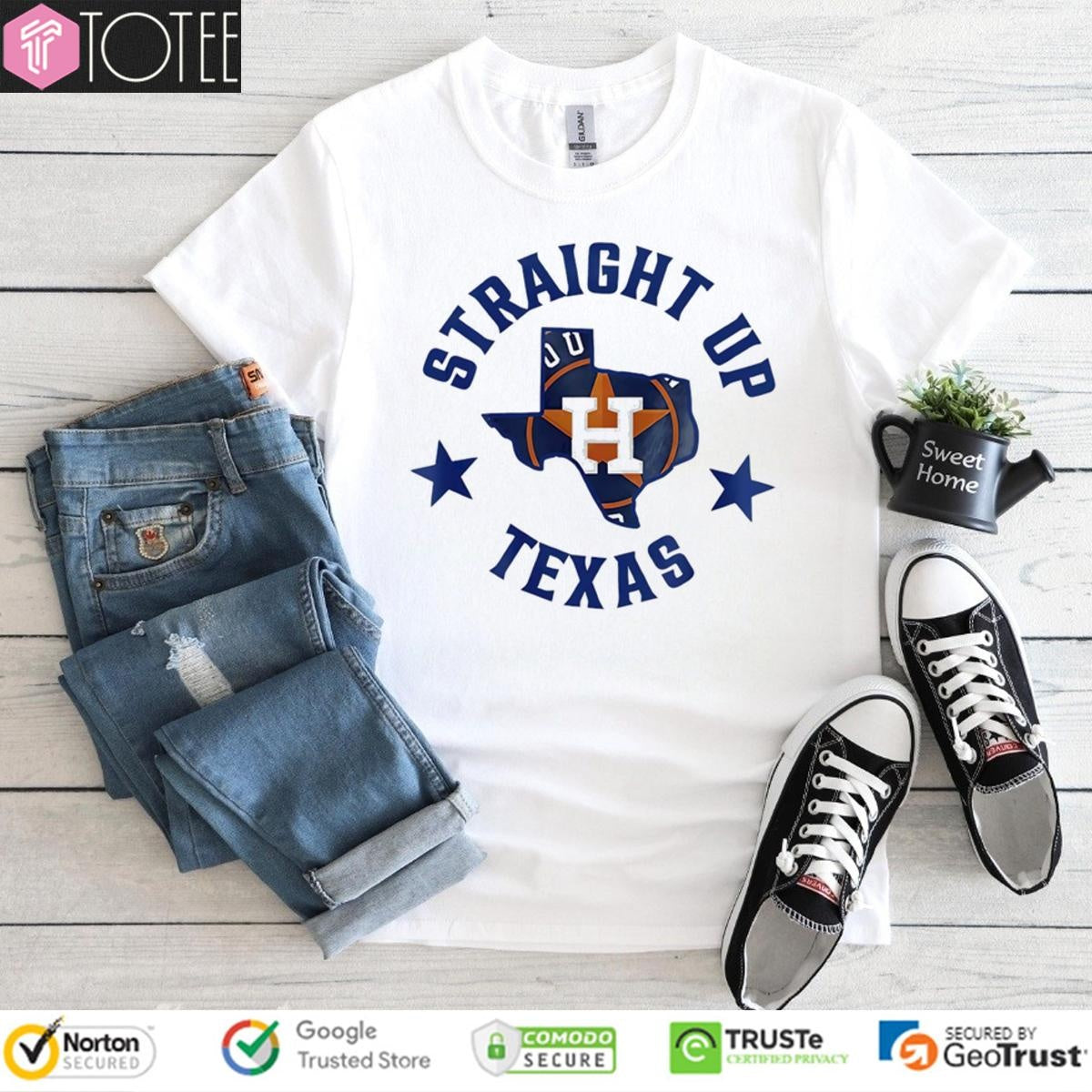 Straight Up Texas Houston Astros Baseball Logo T-shirt