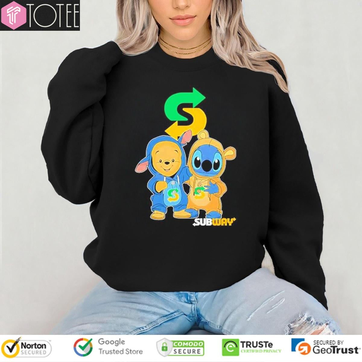 Subway Pooh And Stitch T-shirt