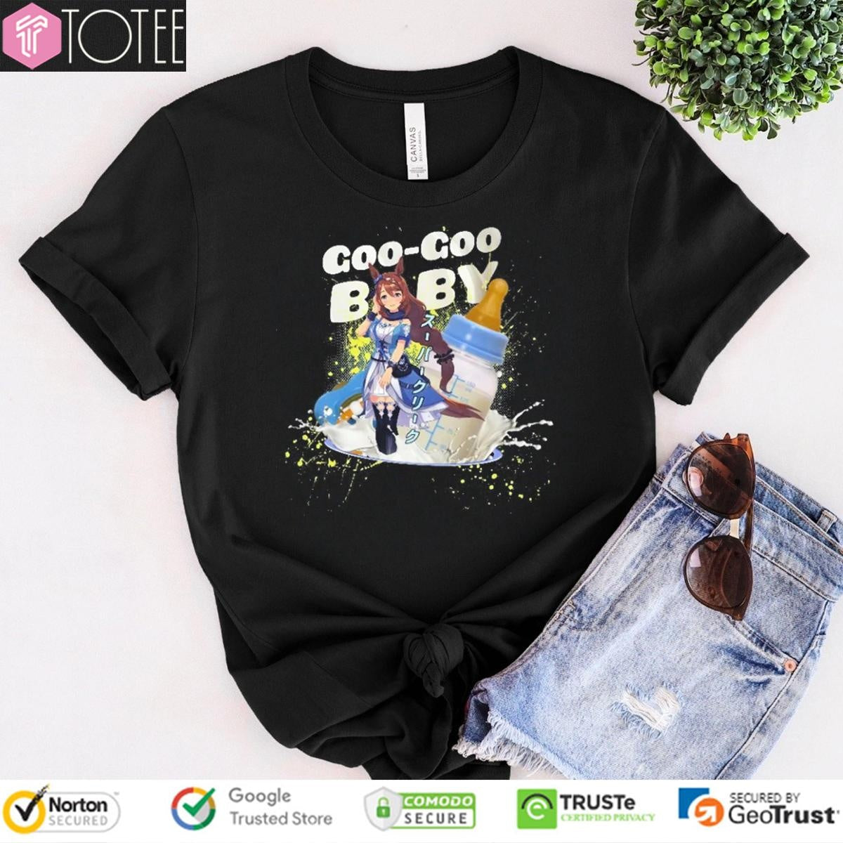 Super Creek Uma Musume Pretty Derby Goo Goo Baby Milk Bottle T-shirt