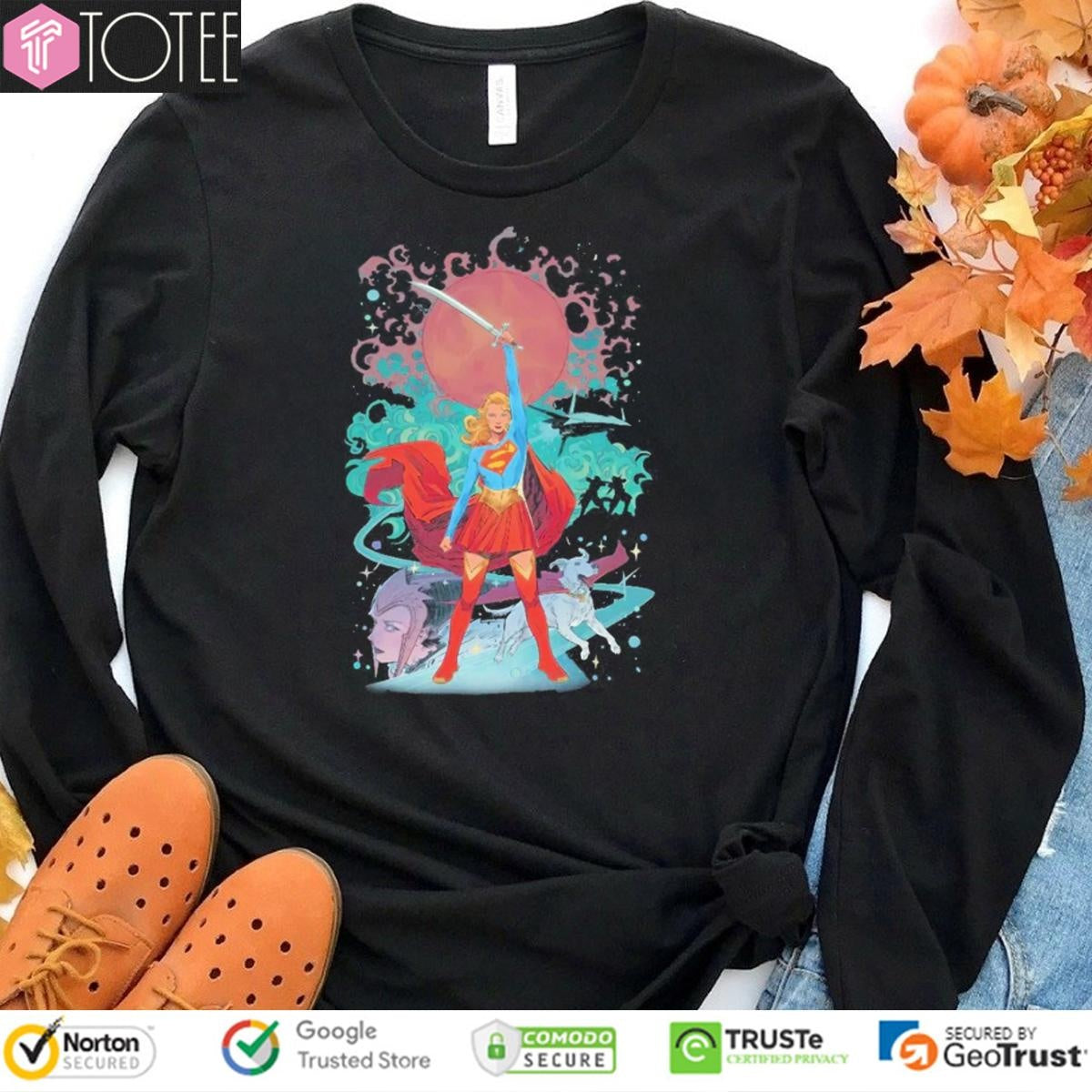 Supergirl Woman Of Tomorrow Krypto Cartoon T-shirt