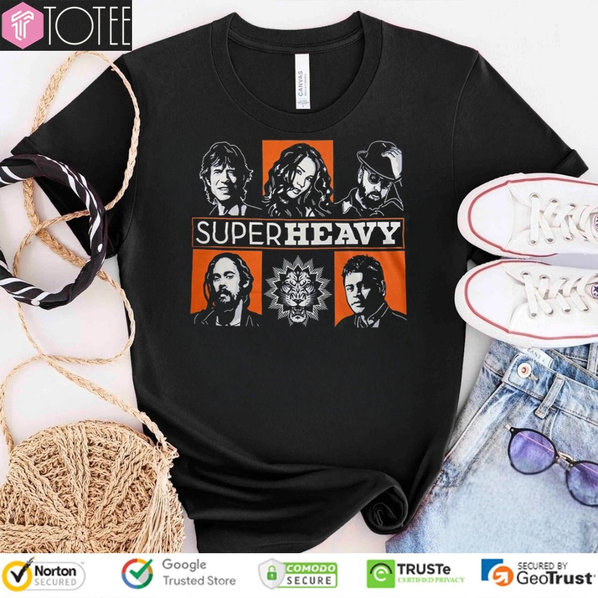 Superheavy Band Grid Mick Jagger Dave Stewart Joss Stone Damian Marley T-shirt