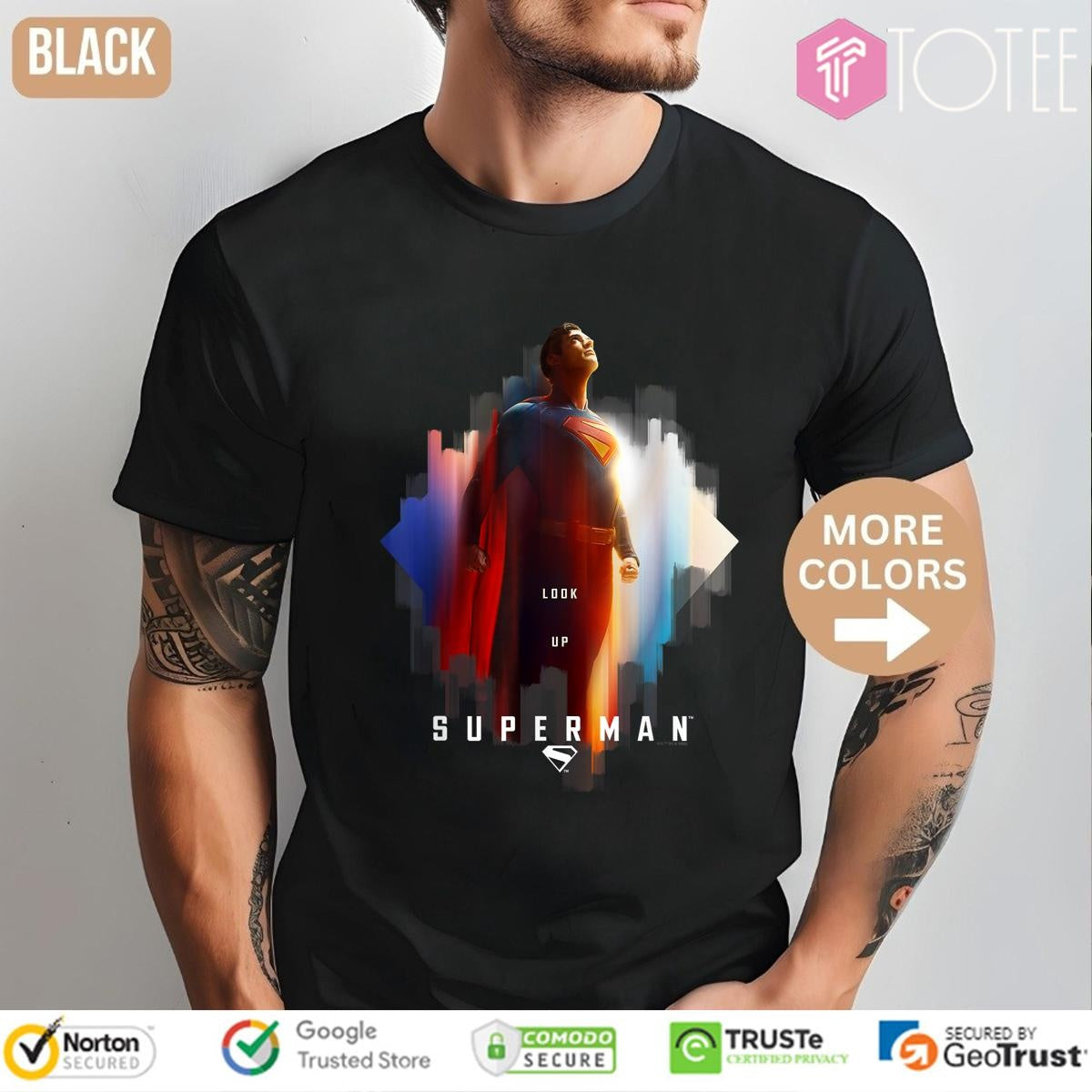 Superman 2025 Look Up Shield T-shirt