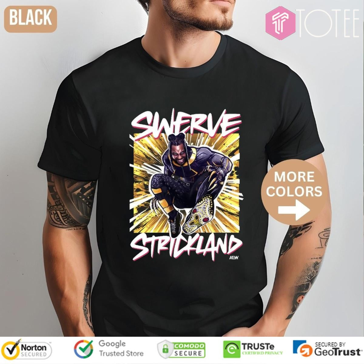 Swerve Strickland Aew Graphic T-shirt