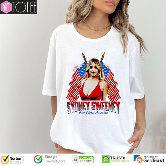 Sydney Sweeney God Bless America Flag Happy 4Th Of July T-shirt
