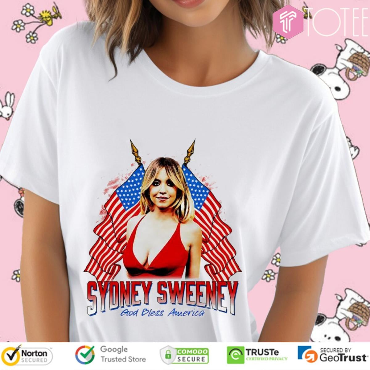 Sydney Sweeney God Bless America Flag Happy 4Th Of July T-shirt