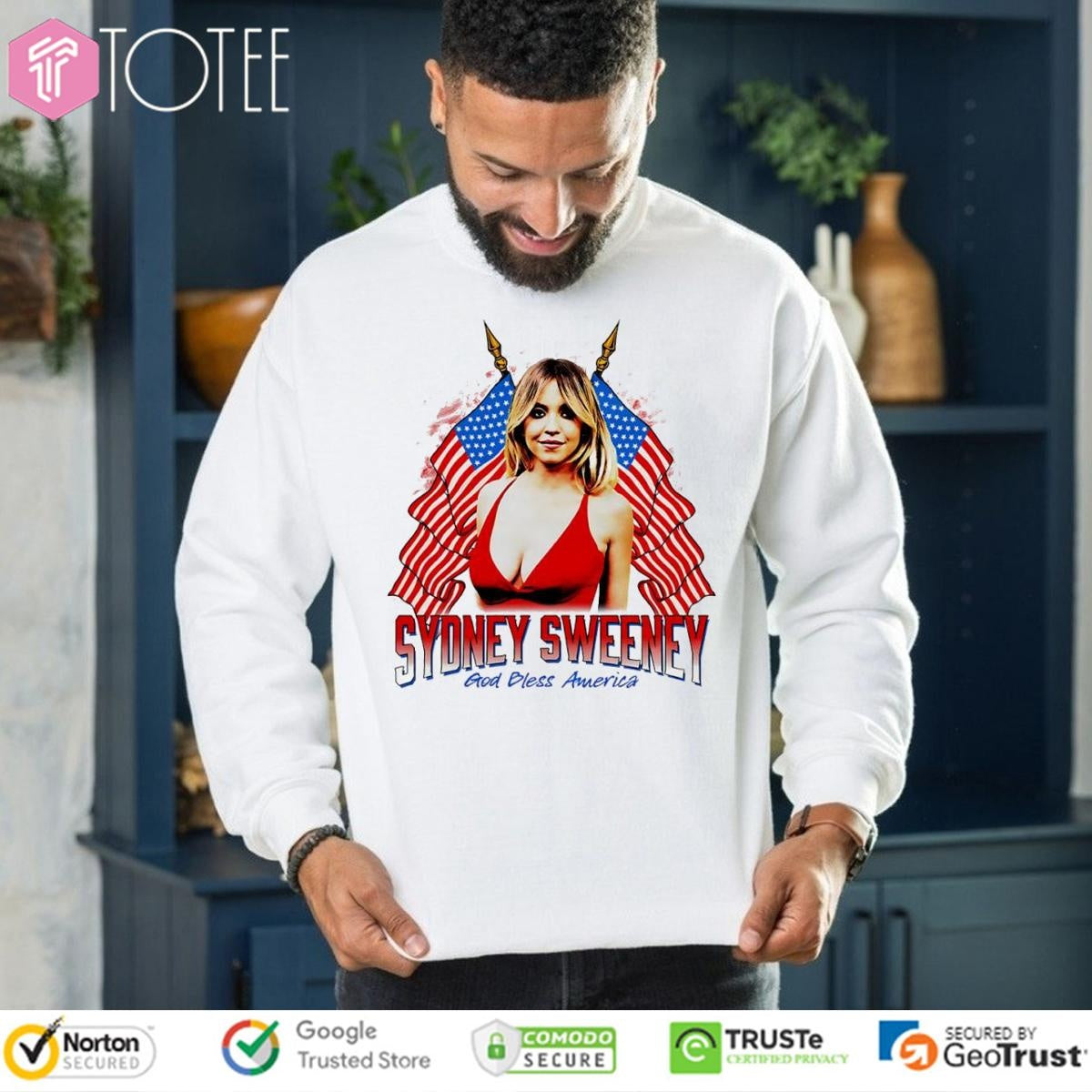 Sydney Sweeney God Bless America Flag Happy 4Th Of July T-shirt