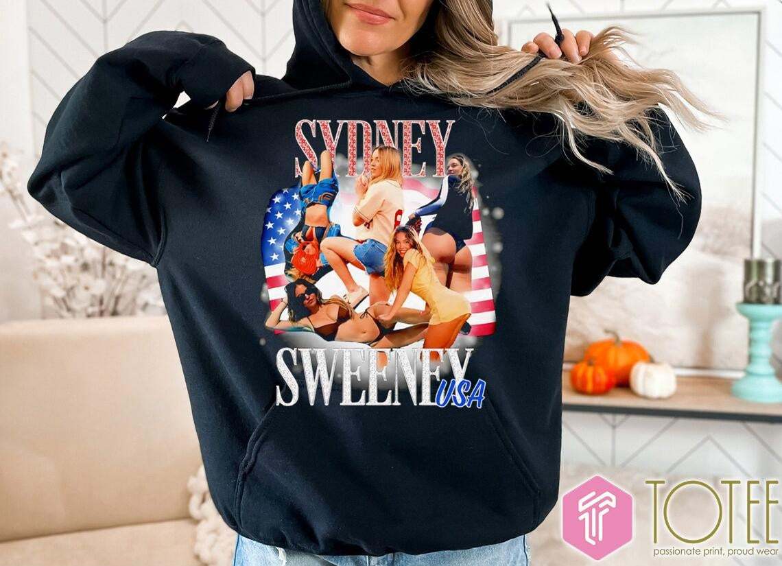 Sydney Sweeney Usa 4Th Of July American Flag T-shirt