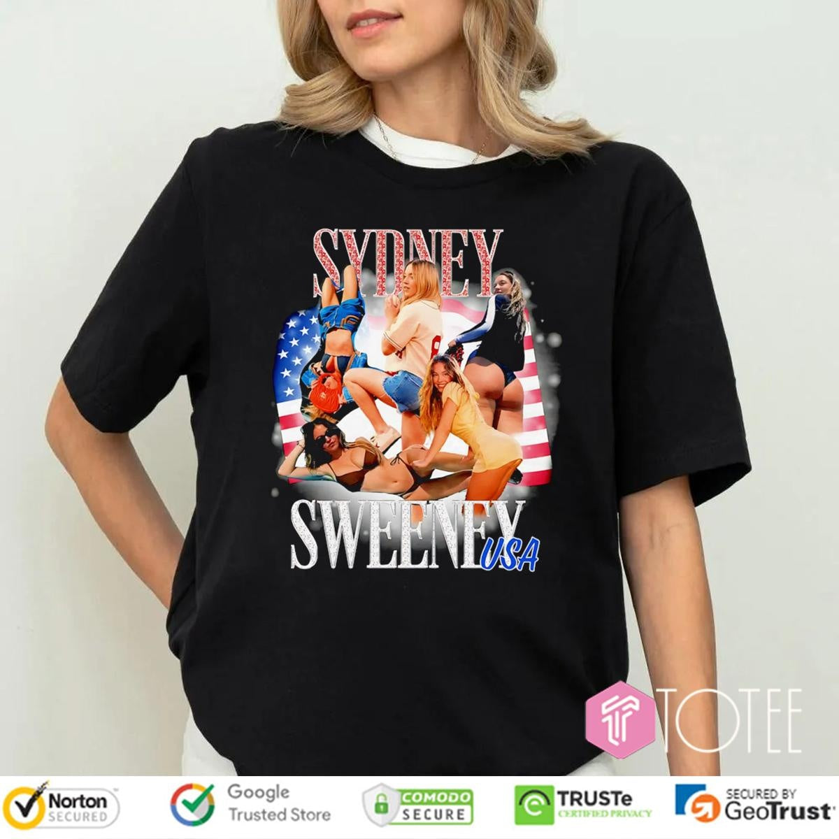 Sydney Sweeney Usa 4Th Of July American Flag T-shirt