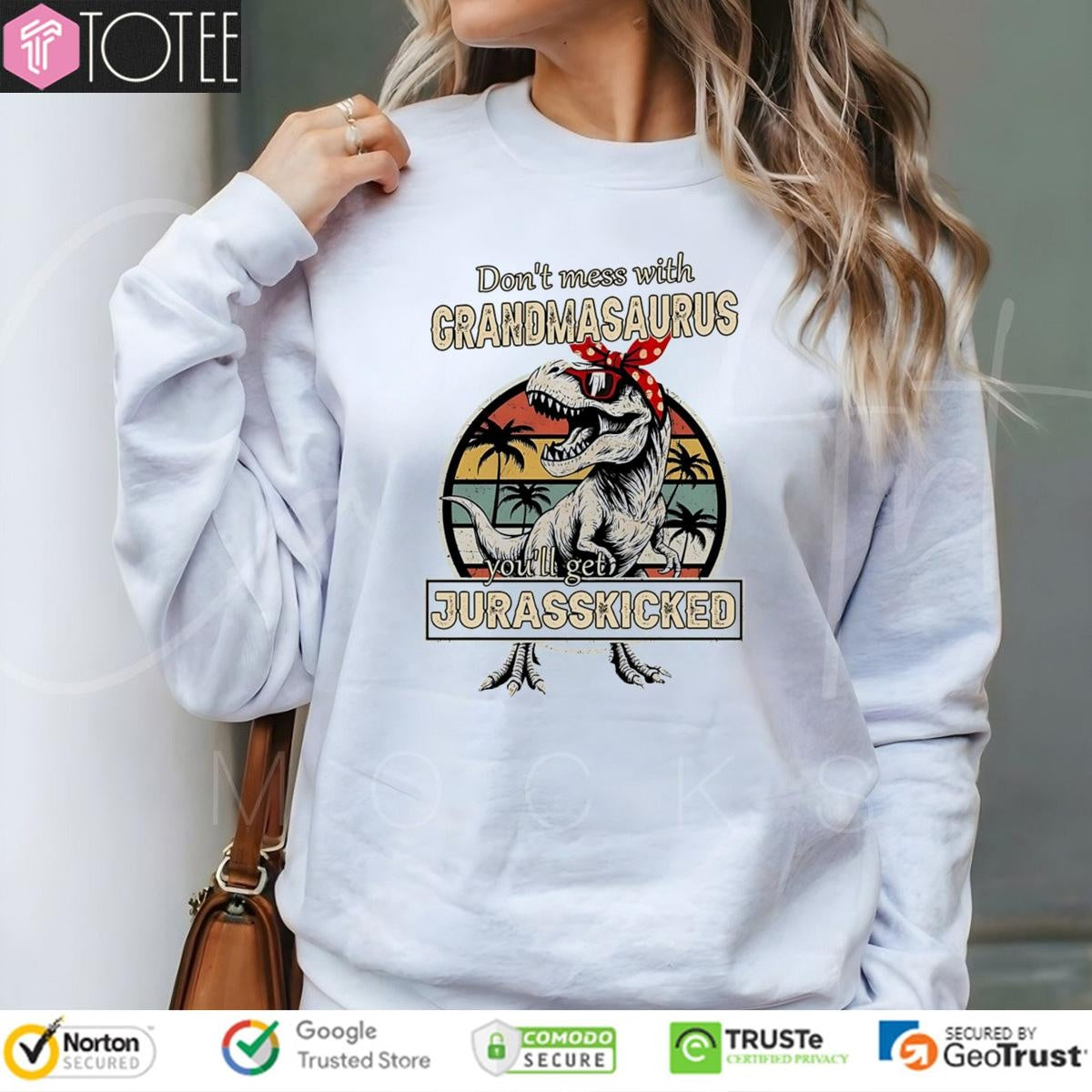 T-Rex Dont Mess With Grandmasaurus Youll Get Jurasskicked Vintage T-shirt