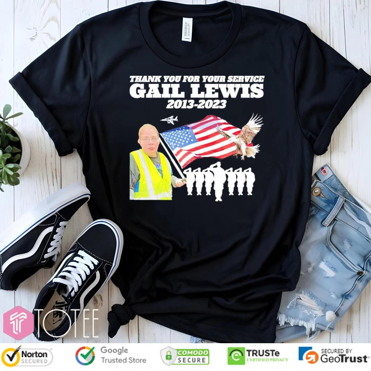 Thank You For Your Service Gail Lewis 2013-2023 T-shirt