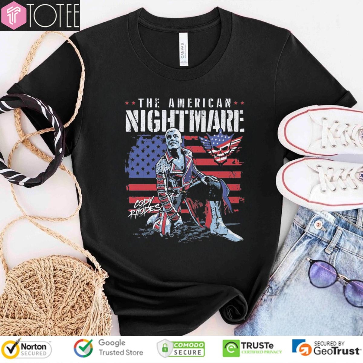 The American Nightmare Cody Rhodes American Flag T-shirt