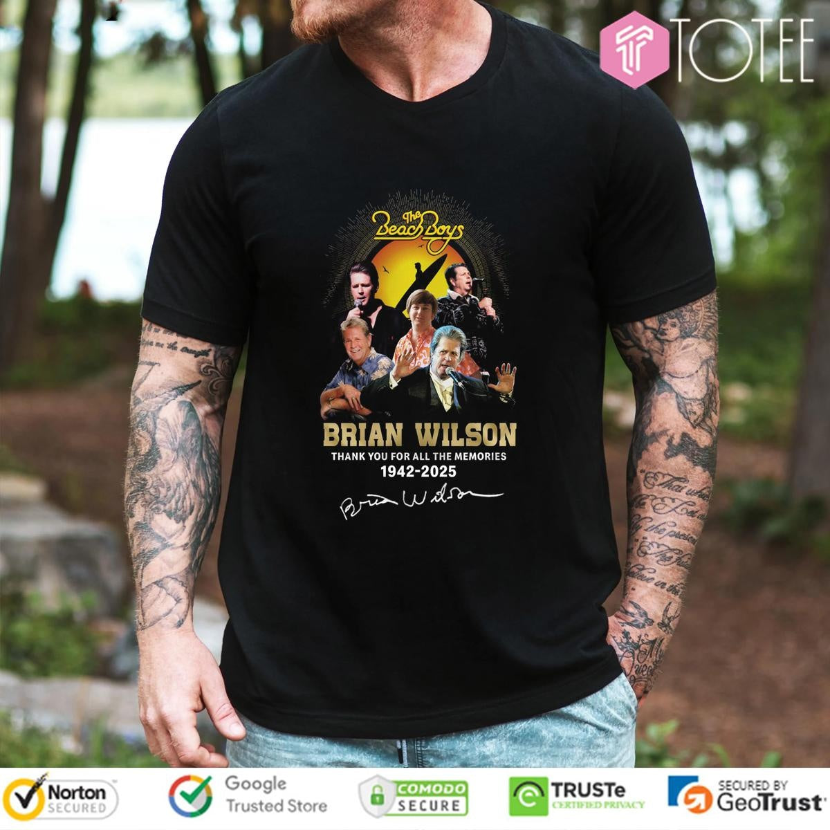 The Beach Boys Thank You For All The Memories Brian Wilson 1942-2025 T-shirt