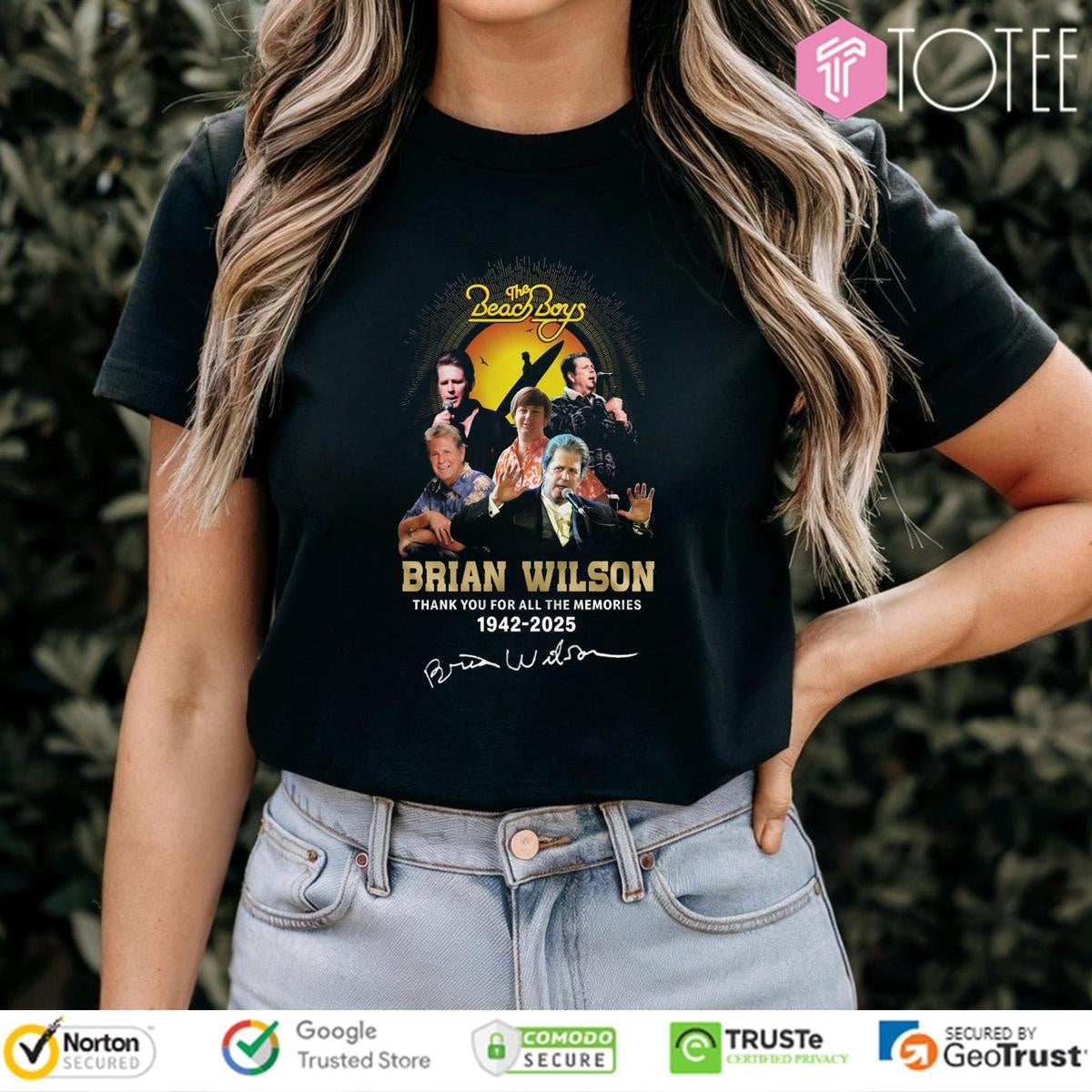 The Beach Boys Thank You For All The Memories Brian Wilson 1942-2025 T-shirt