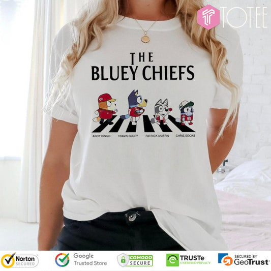 The Bluey Chiefs Abbey Road Bluey Family Kansas City Chiefs T-shirt