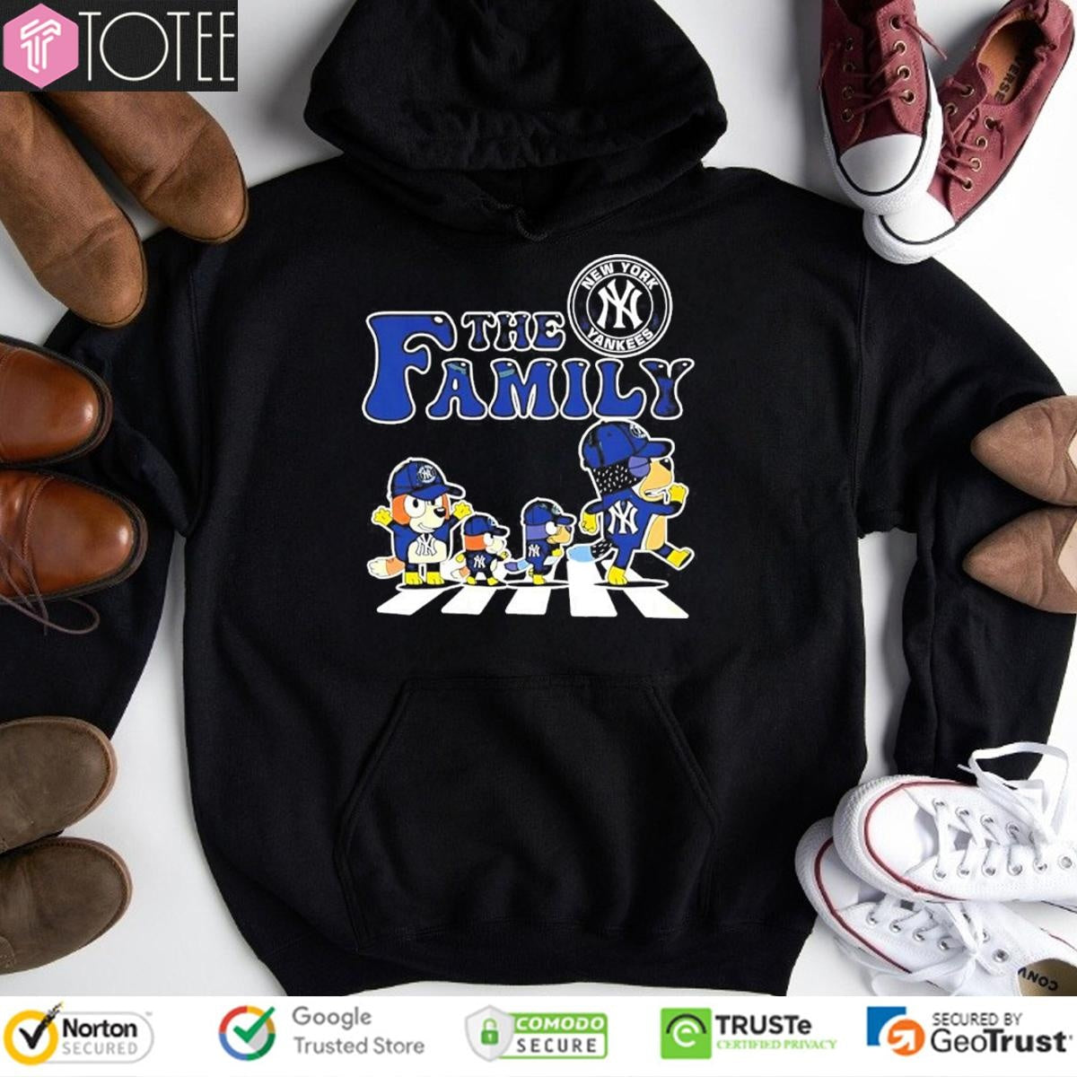 The Bluey Family Abbey Road New York Yankees Baseball T-shirt