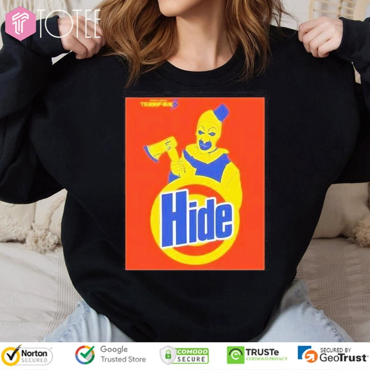 The Clown Hide Parody Horror Tide Logo T-shirt