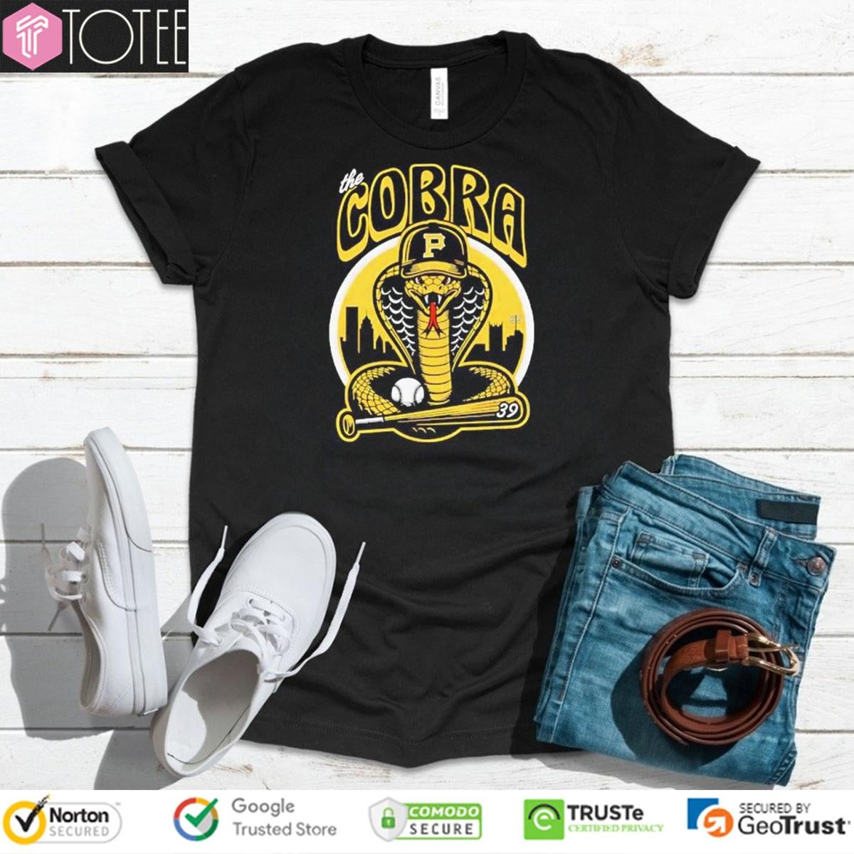 The Cobra Kai Snake Nick Gonzales 39 Pittsburgh Pirates Baseball Karate Kid T-shirt