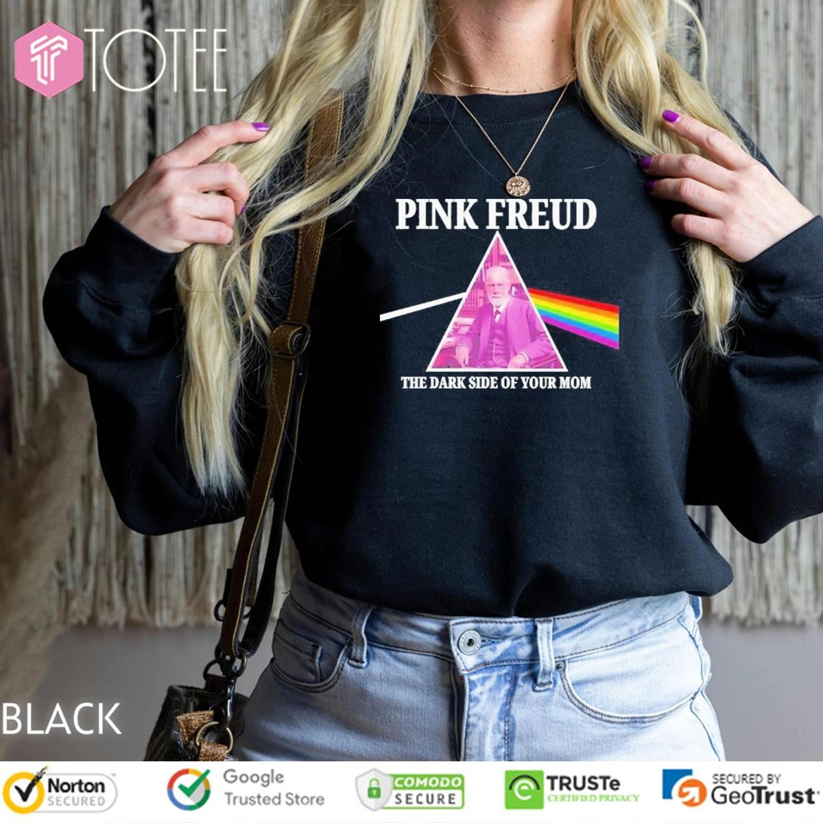 The Dark Side Of Your Mom Pink Freud Mothers Day T-shirt