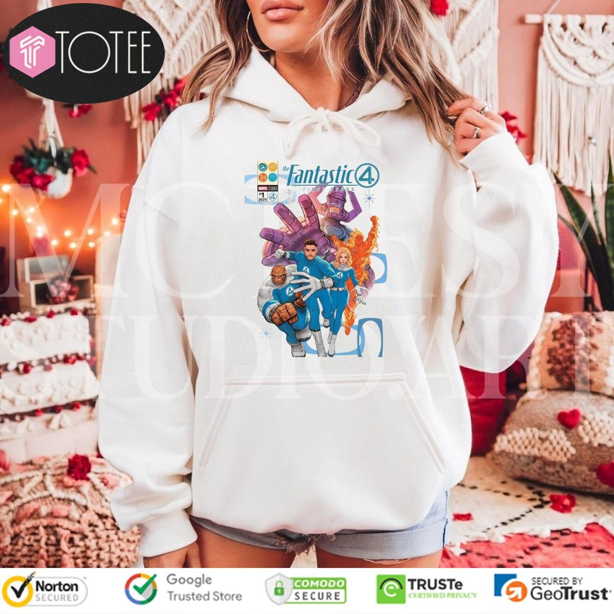 The Fantastic 4 First Steps 2025 Poster T-shirt