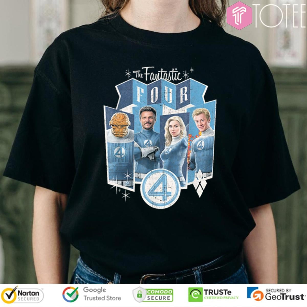 The Fantastic Four Team Marvel Vintage Style T-shirt