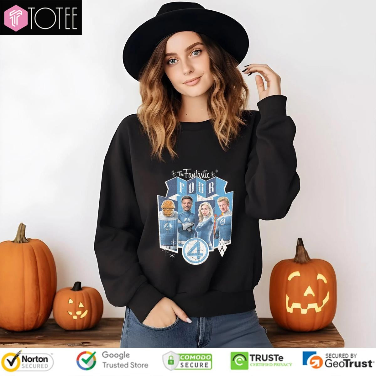 The Fantastic Four Team Marvel Vintage Style T-shirt