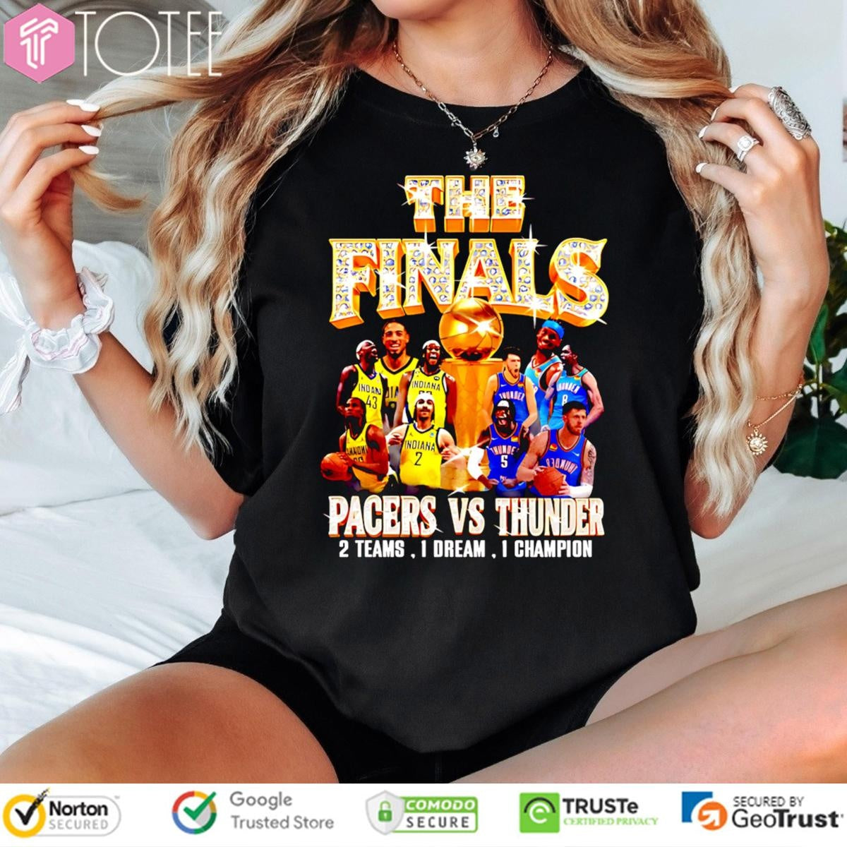 The Finals Pacers Vs Thunder Nba 2 Teams 1 Dream 1 Champion T-shirt