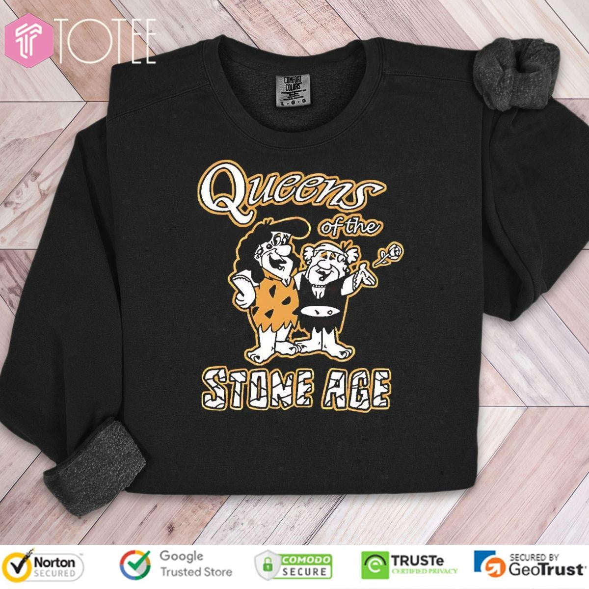 The Flintstones Parody Queens Of The Stone Age Rock Band sweatshirt