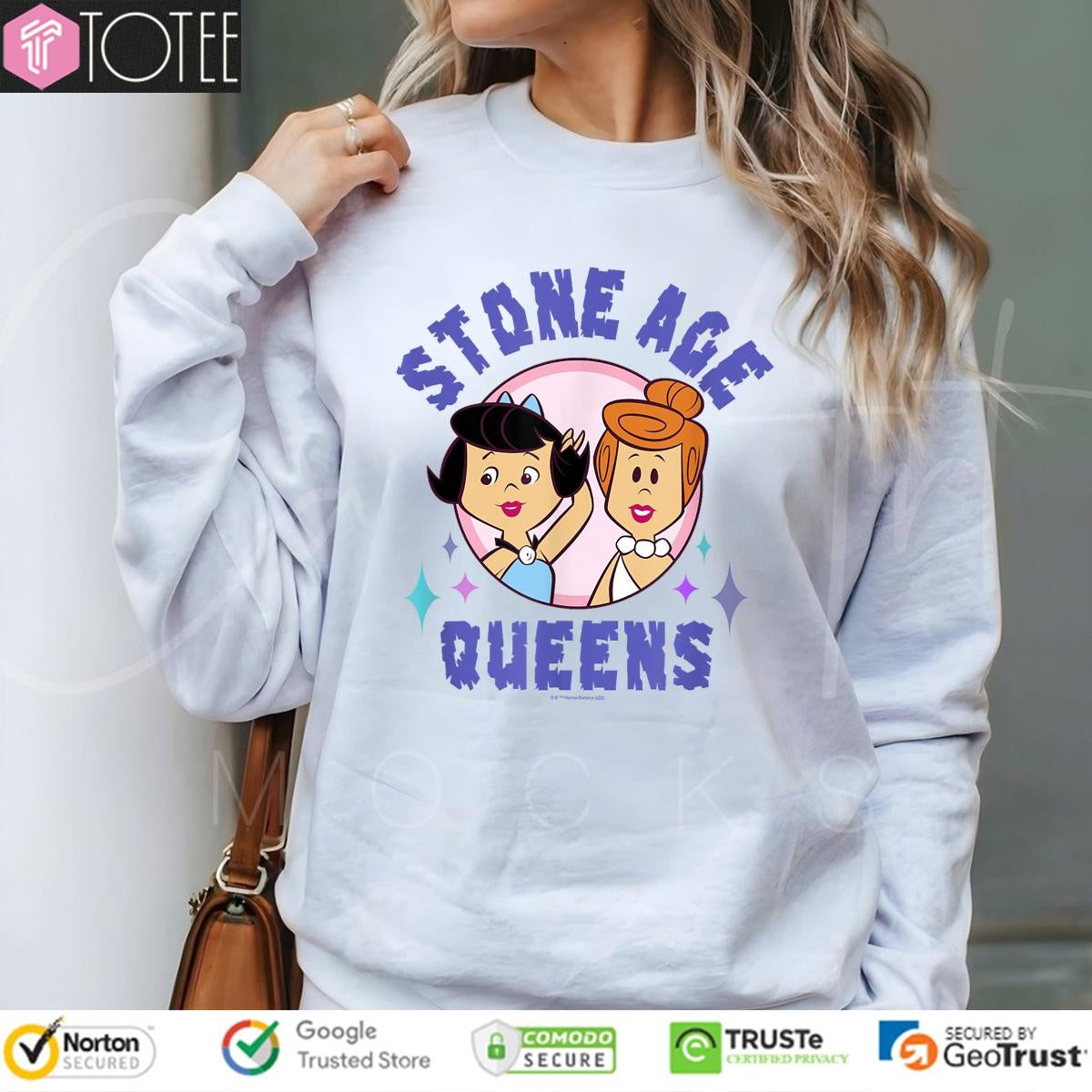 The Flintstones Wilma And Betty Stone Age Queens Cartoon sweatshirt