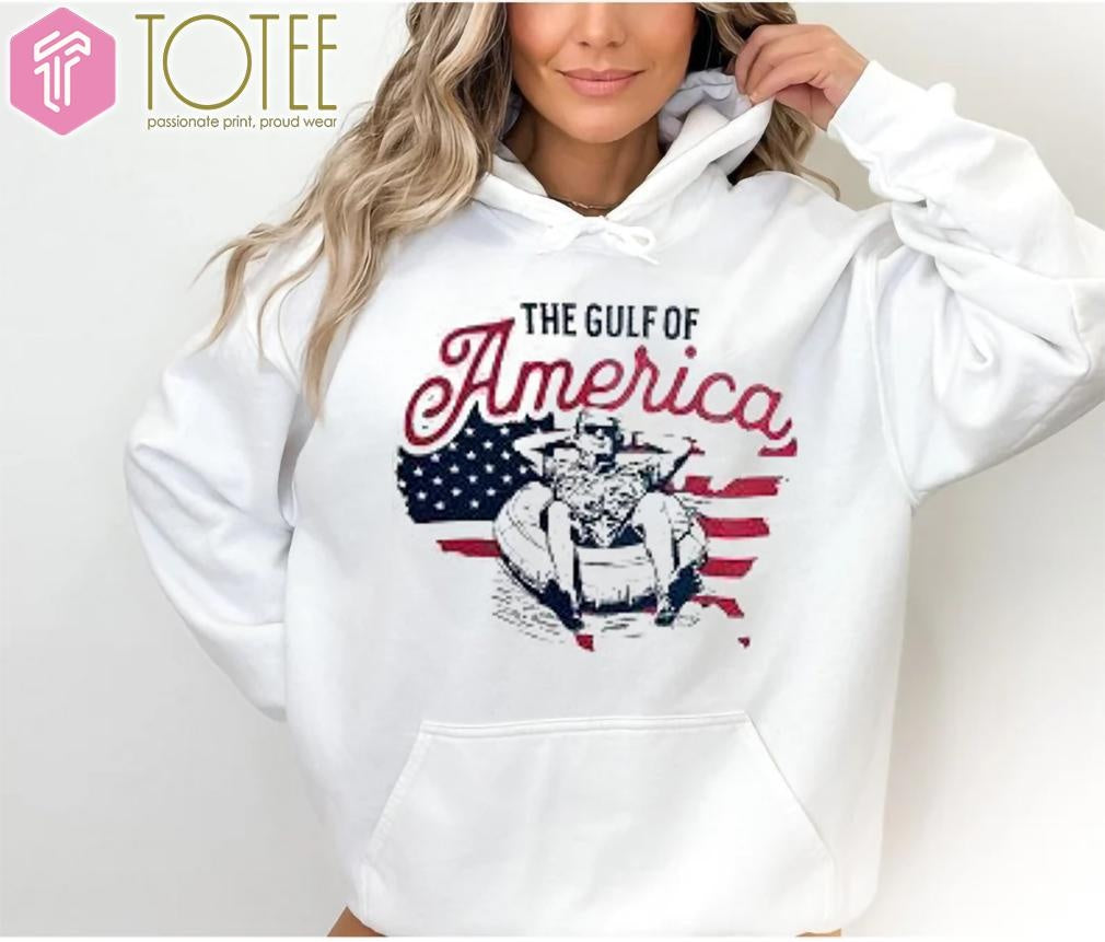 The Gulf Of America Trump American Flag T-shirt