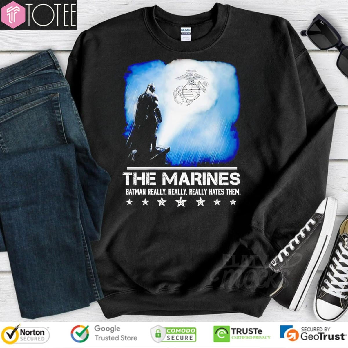 The Marines Batman Really Really Really Hates Them Bat-Signal T-shirt