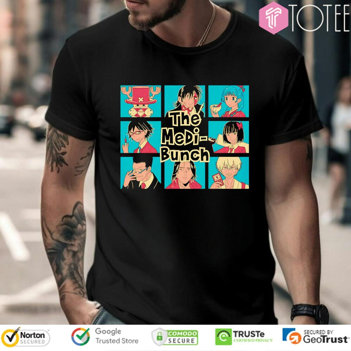 The Medi-Bunch Manga Characters T-shirt