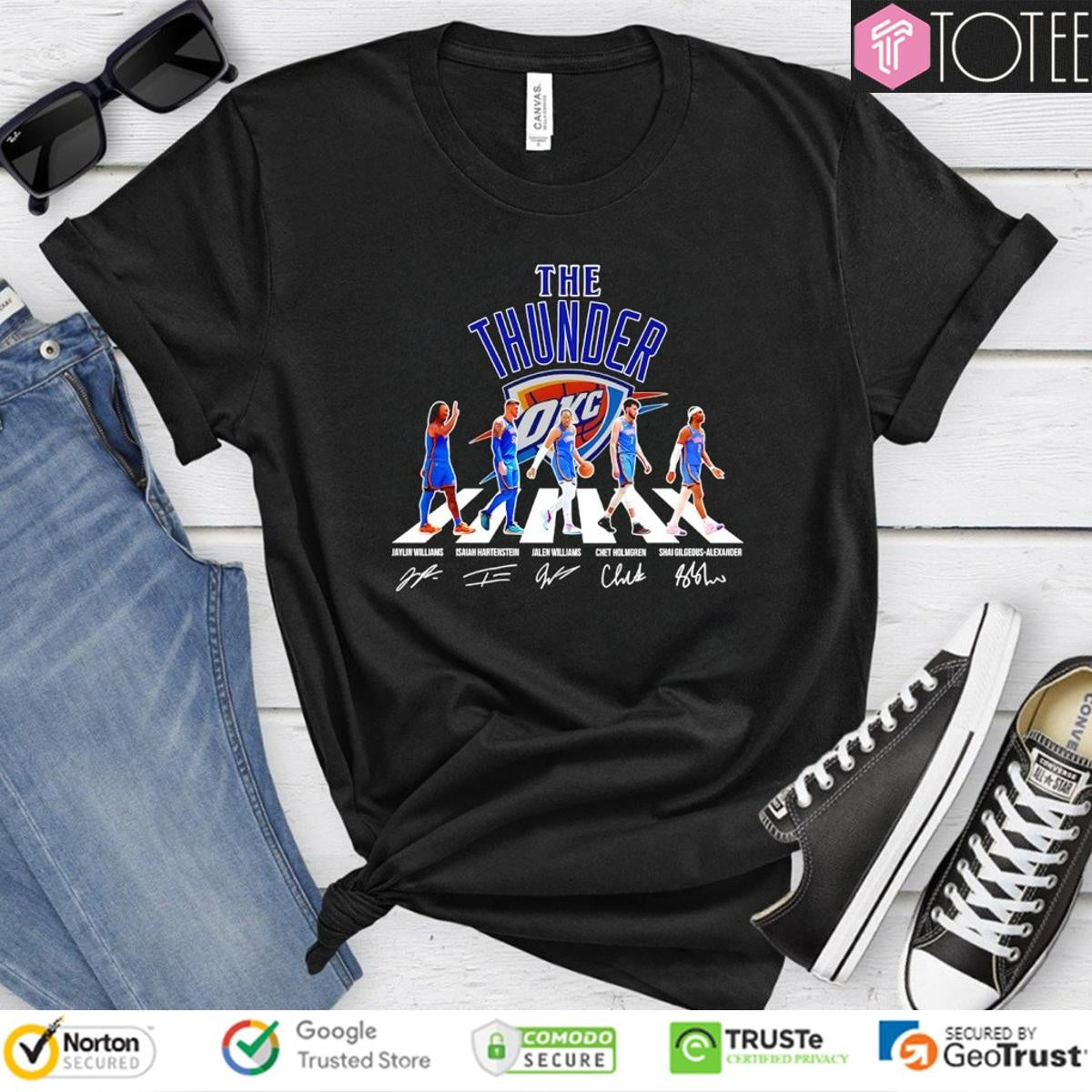 The Oklahoma City Thunder Abbey Road Signatures T-shirt